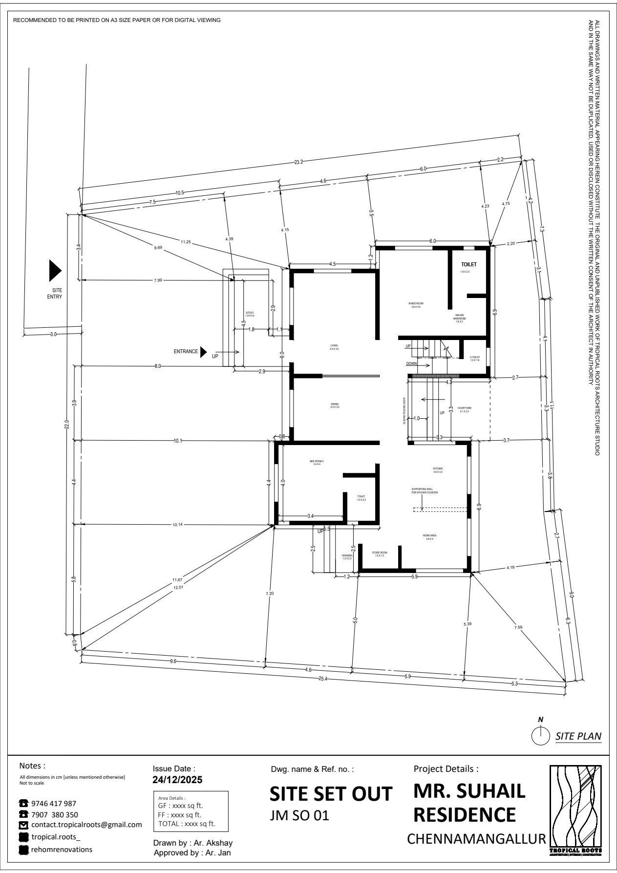 Site set-out plan